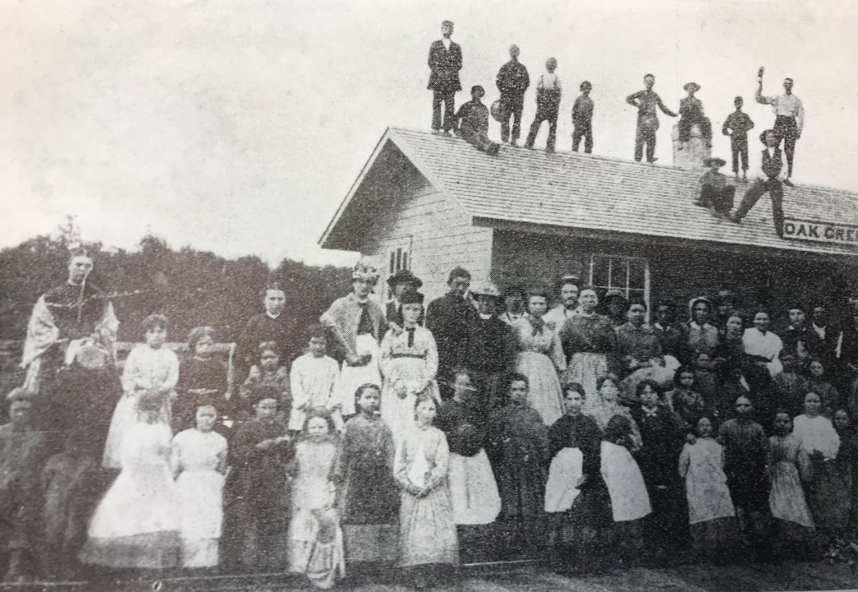 Community Gathering at the Oak Creek Train Depot - 1850s
