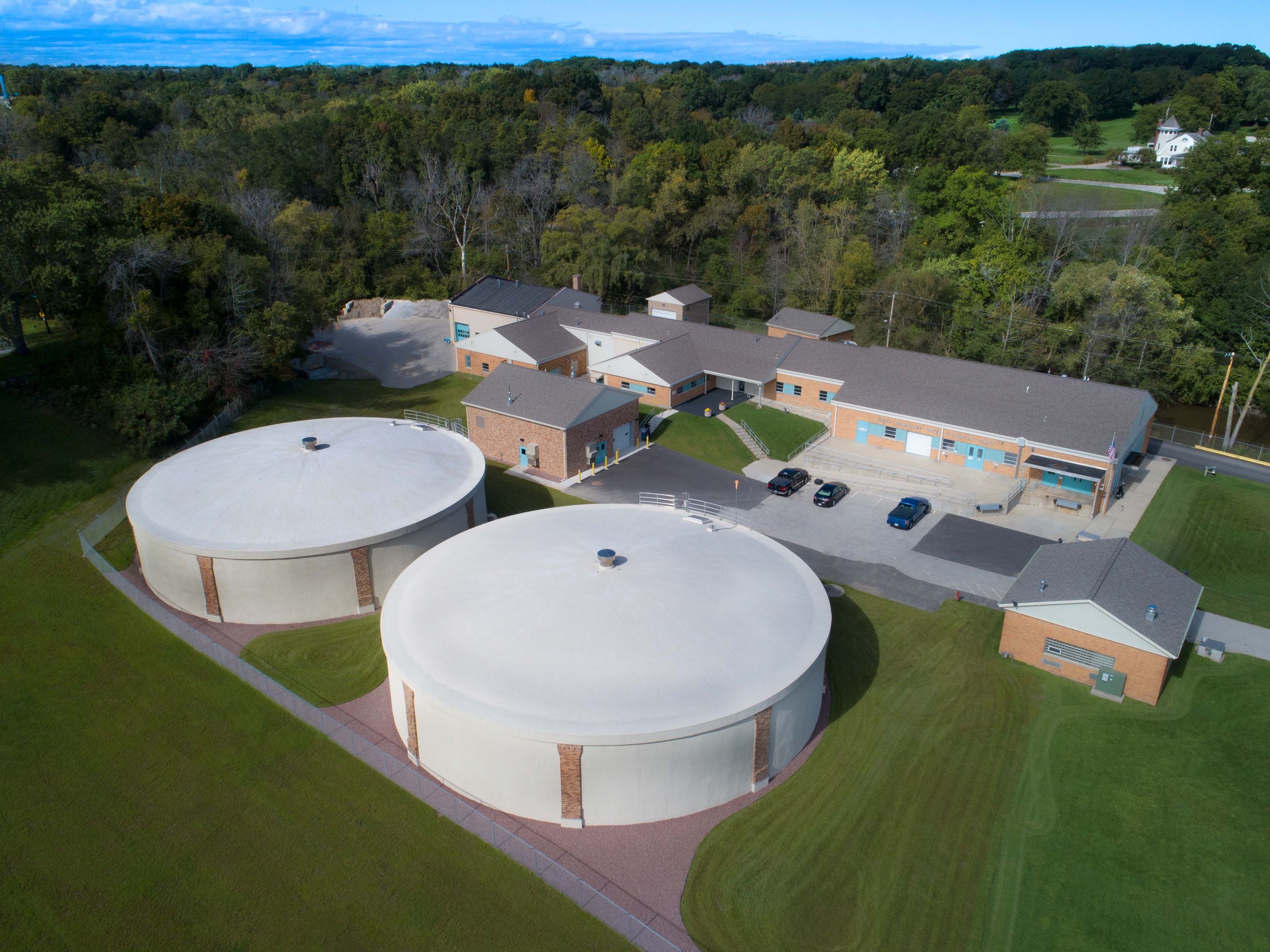Aerial view of the South Milwaukee Water Utility
