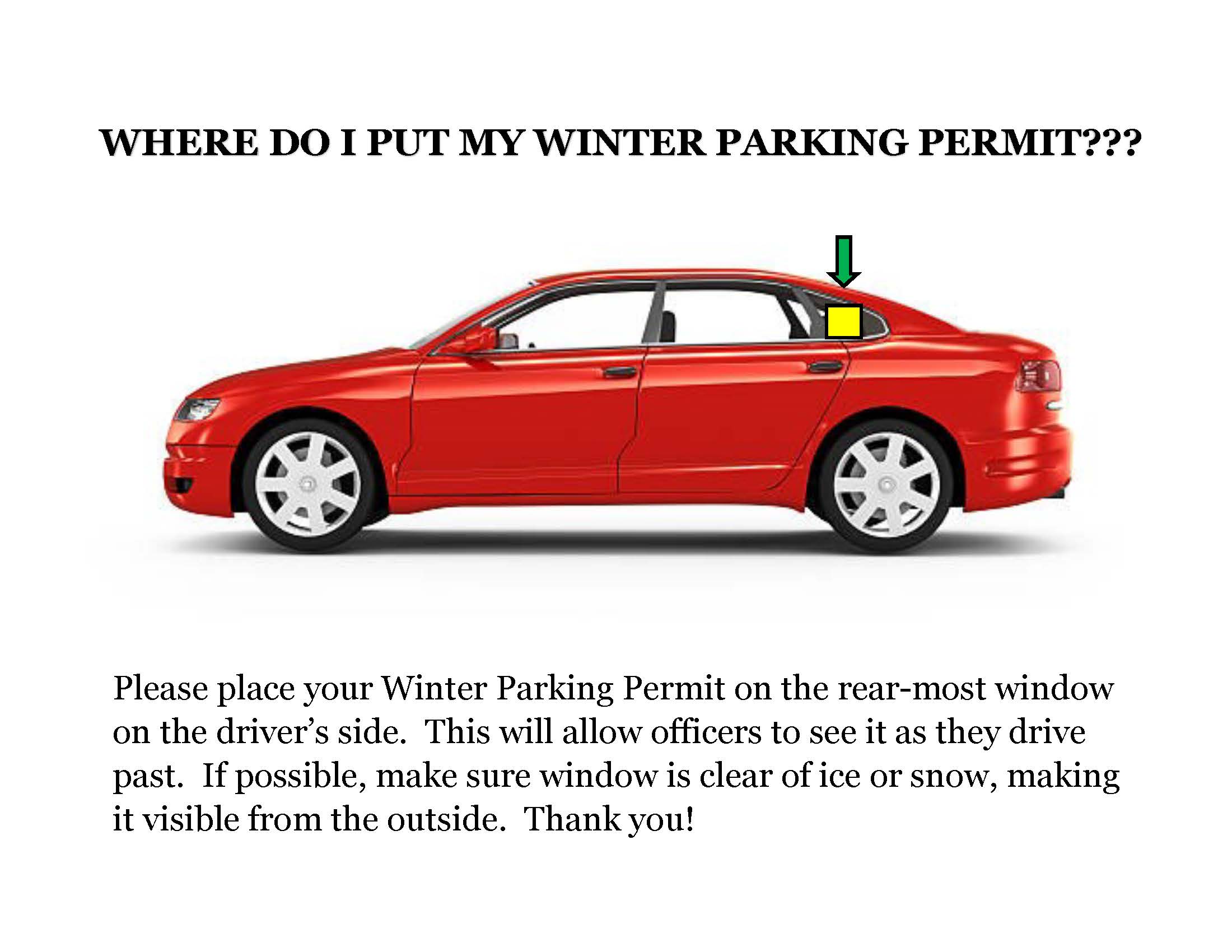 Winter Parking Sign